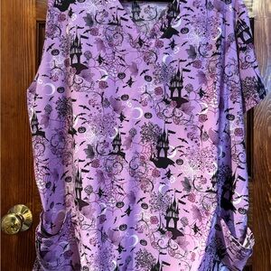 Purple Halloween Print Women's Top